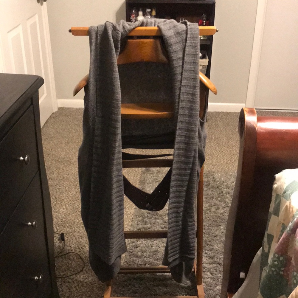 Gray sweater vest